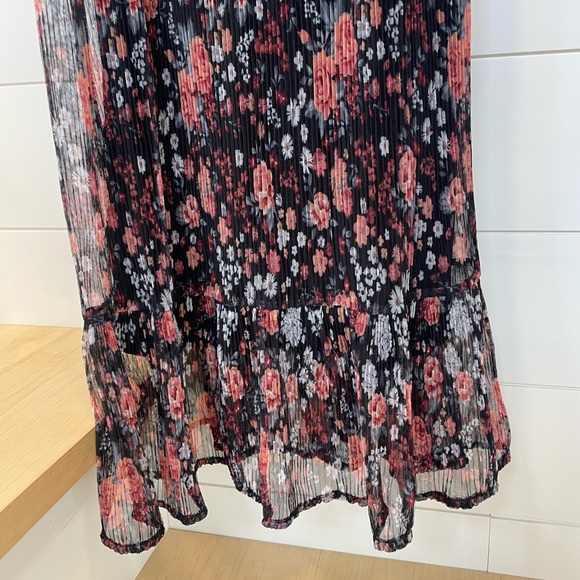 NWT Sam Edelman Floral Black Midi Maxi Dress size 4 - Picture 5 of 10